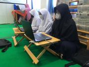 Santri Mengikuti Perkumpulan Osis Secara Online 
